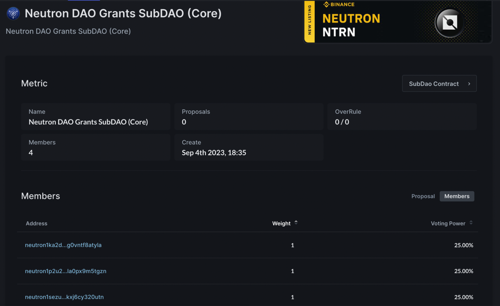 giao diện neutron subdaos