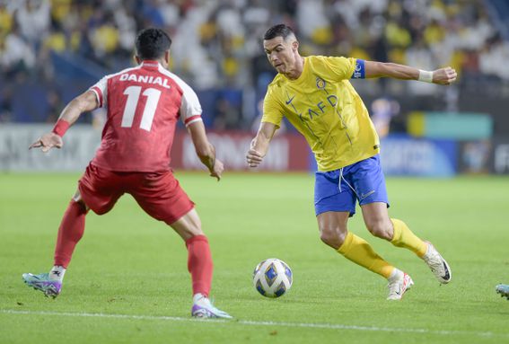 Cristiano Ronaldo, now playing with Al Nassr FC, on Nov. 27 at King Saud University Stadium in Riyadh, Saudi Arabia. (Photo by Khalid Alhaj/MB Media/Getty Images)