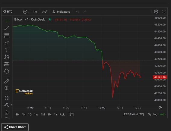 Bitcoin chart (CoinDesk data)