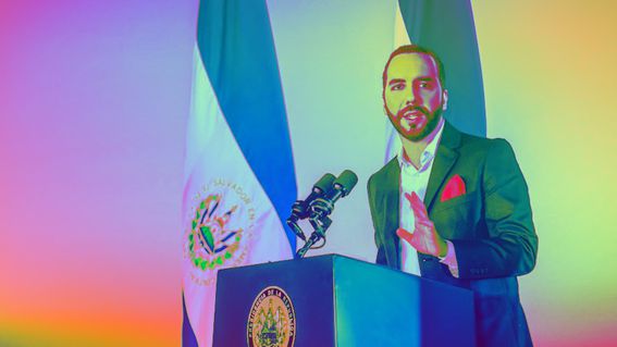 Tổng thống El Salvador Nayib Bukele. (Chính phủ El Salvador, được sửa đổi bởi CoinDesk)