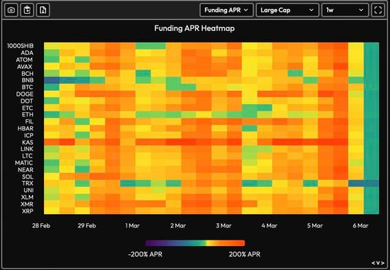 Funding rates have normalized with bitcoin's overnight price pullback. (Velo Data)