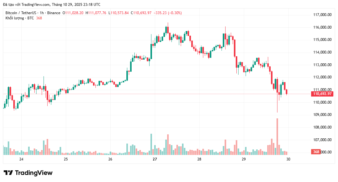 phan-tich-gia-btc-coinphoton-66-1 Bitcoin giảm xuống 109,2 nghìn đô la sau khi Fed cắt giảm lãi suất 0,25%