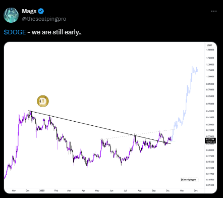 Điều này có thể mang lại động lực khi giá Dogecoin (DOGE) đang gặp khó khăn