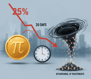 Giá Pi Coin giảm 25% trong 20 ngày do dòng vốn đầu tư rút ra ngày càng tăng