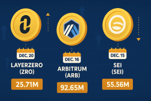 3 Token được mở khóa đáng chú ý trong tuần thứ 3 của tháng 12