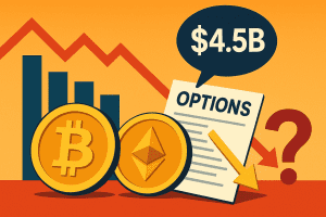 4,5 tỷ đô la hợp đồng quyền chọn Bitcoin và Ethereum hết hạn hôm nay ảnh hưởng thế nào đến giá?
