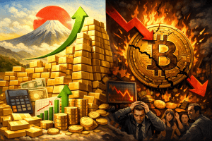 Dự trữ vàng của Nhật Bản tăng 60% trong năm 2025 là tốt hay xấu cho Bitcoin?