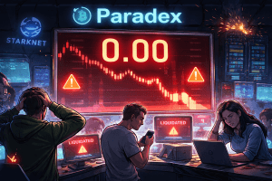 Giá Bitcoin rơi về 0 trên sàn Paradex của mạng Starknet