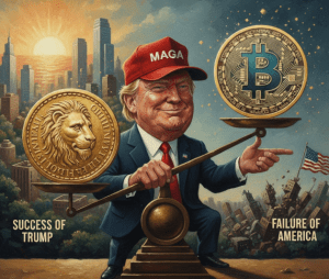 Bitcoin hay Vàng? Chiến lược gia cho rằng đó là canh bạc giữa thành công của Trump và thất bại của nước Mỹ