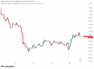 Phân tích Bitcoin cho thấy mức 65.000 đô la là "vùng vào lệnh" khi giá dầu vượt mốc 100 đô la