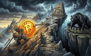 Bitcoin gia tăng đòn bẩy gần mốc 75.000 USD – Vì sao đây có thể là một bẫy gấu