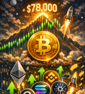 Bitcoin lập kỷ lục 10 tuần tại 78.000 USD, liệu đà tăng có giúp altcoin bùng nổ?