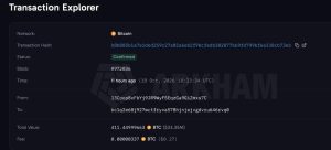 Cá voi Bitcoin chuyển 34 triệu USD BTC mua từ năm 2013 khi giá chỉ 131 USD